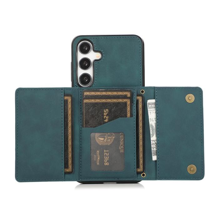 OEM - Plånboksfodral för Samsung Galaxy S26 Tri-Fold Kickstand Konstläder - Blå
