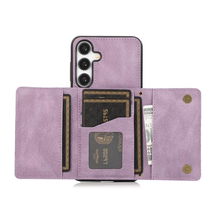 OEM - Plånboksfodral för Samsung Galaxy S26 Tri-Fold Kickstand Konstläder - Lila