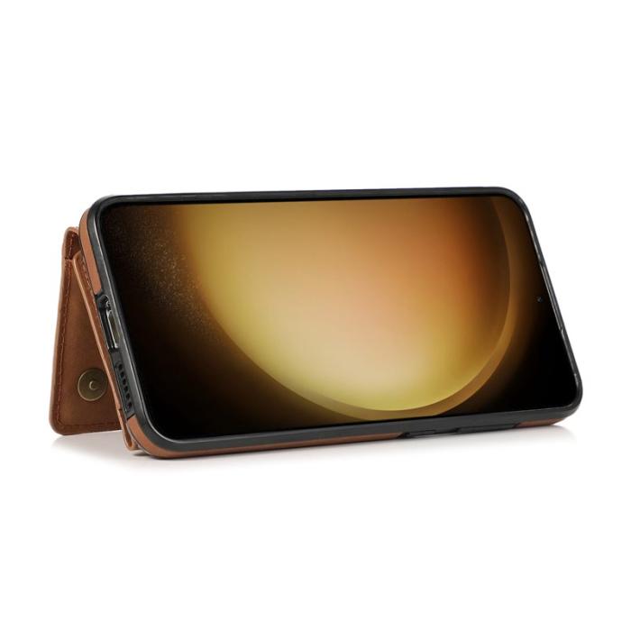 OEM - Plånboksfodral för Samsung Galaxy S26 Tri-Fold Kickstand Konstläder - Brun