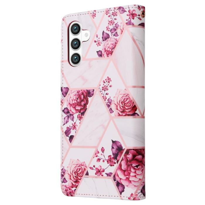 OEM - Mobilskal för Samsung Galaxy S26 Konstläder med handledsrem - Roséguld