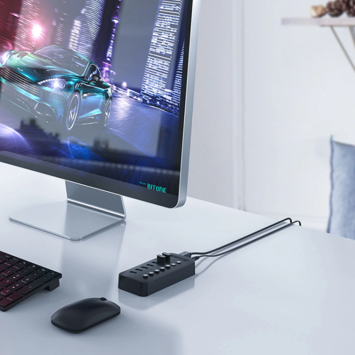 ORICO - Orico Hubb 13xUSB-A 3.0 med Strömbrytare - Svart