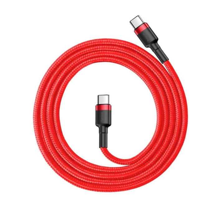 BASEUS - Baseus Cafule USB-C till USB-C kabel PD PD PD 2.0 60W 1M Röd