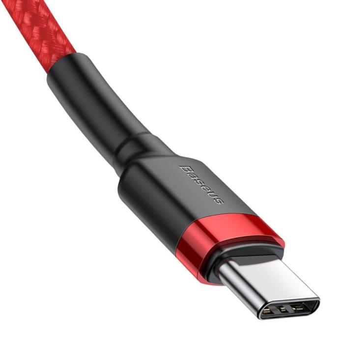 BASEUS - Baseus Cafule USB-C till USB-C kabel PD PD PD 2.0 60W 1M Röd