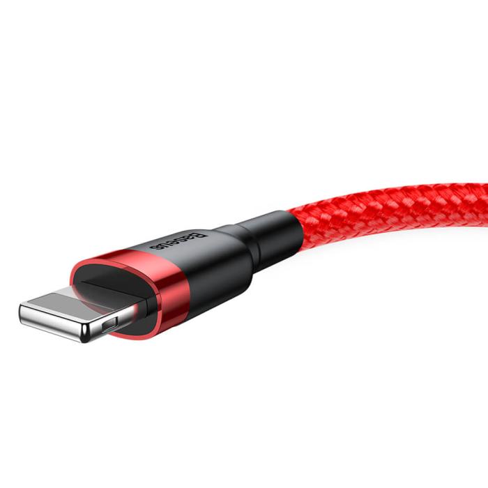 BASEUS - Baseus Cafule USB-A till Lightning kabel QC 3.0 1.5 A 2m Röd