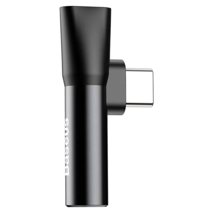 BASEUS - Baseus Converter L41 Adapter USB-C - USB-C 3.5 mm Svart