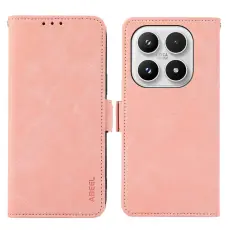 ABEEL - ABEEL Mobilskal till Xiaomi 17 KonstL&auml;der Folio St&auml;ll View RFID-Skydd - Rosa