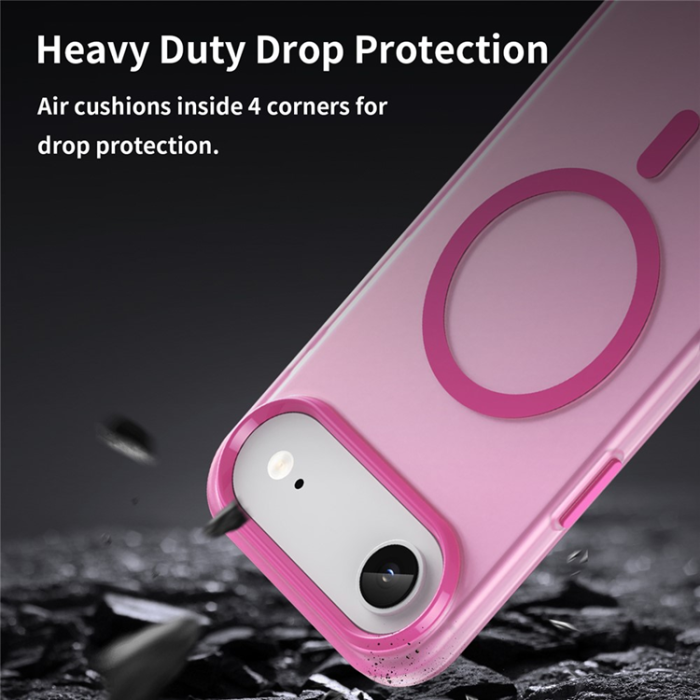 A-One Brand - iPhone 17 Air Mobilskal MagSafe Slim Matte Translucent - Rosa