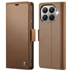 Caseme - CASEME 023 Mobilskal till Xiaomi 15T Pro RFID-Skydd Glansig Brun