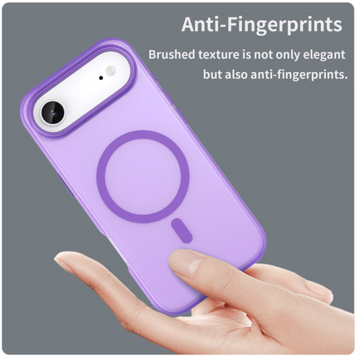 A-One Brand - iPhone 17 Air Mobilskal MagSafe Slim Matte Translucent - Lila