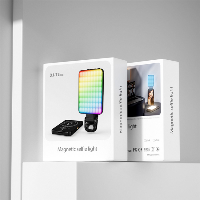 OEM - Magnetisk RGB-Fyllnadslampa Videokonferensbelysning för Mobil XJ77-RGB