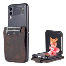 AZNS - AZNS Samsung Galaxy Z Flip3 Fodral KonstL&auml;der - Brun