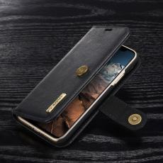 DG.MING - DG.MING iPhone X/XS Pl&aring;nboksfodral &Auml;kta l&auml;der med - Svart