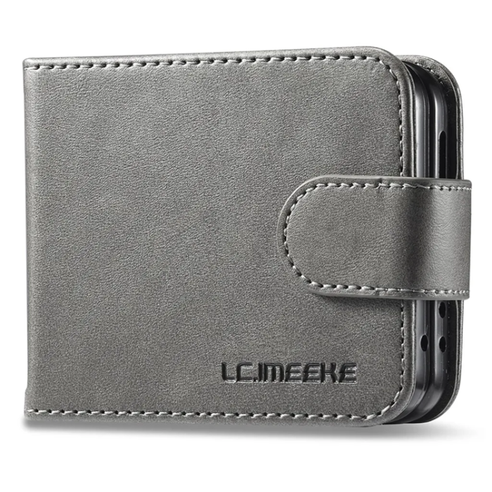 LC.imeeke - LC.IMEEKE Galaxy Z Flip 6 5G Plånboksfodral - Grå