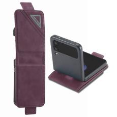 FORWENW - FORWENW F3-Series Samsung Galaxy Z Flip4 Fodral PU L&auml;der - Vinr&ouml;d