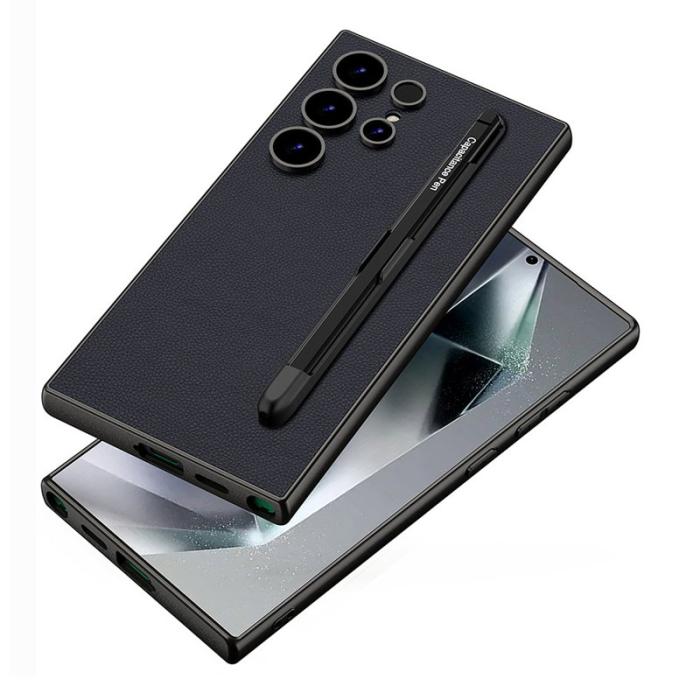 GKK - GKK Mobilskal till Samsung Galaxy S24 Ultra - PU + TPU + PC - Grå