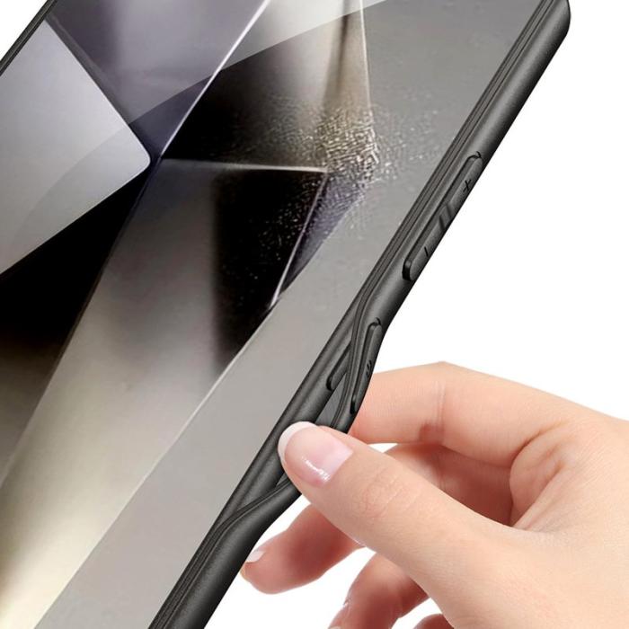 GKK - GKK Mobilskal till Samsung Galaxy S24 Ultra - PU + TPU + PC - Grå