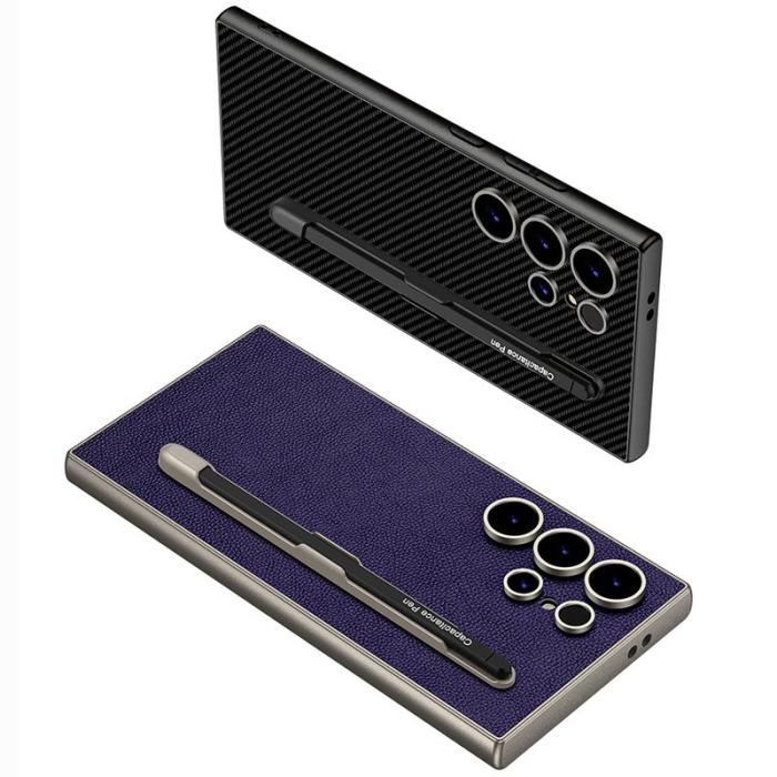 GKK - GKK Mobilskal till Samsung Galaxy S24 Ultra - PU + TPU + PC - Grå