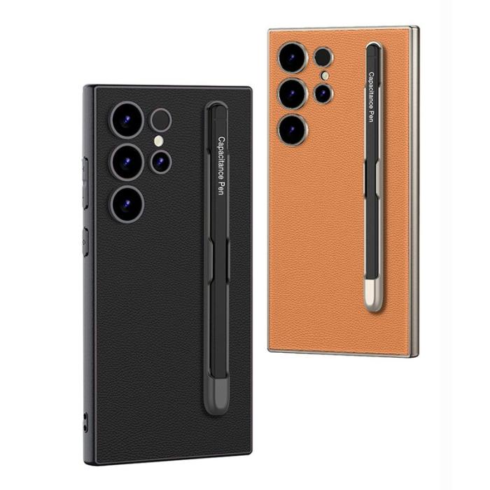 GKK - GKK Mobilskal till Samsung Galaxy S24 Ultra - PU + TPU + PC - Grå