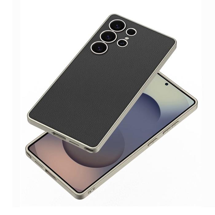 GKK - GKK Mobilskal till Samsung Galaxy S24 Ultra - PU + TPU + PC - Silver