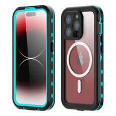 SHELLBOX - SHELLBOX Dot+ Series Mobilskal till iPhone 15 Pro IP68 Vattent&aring;lig Bl&aring;