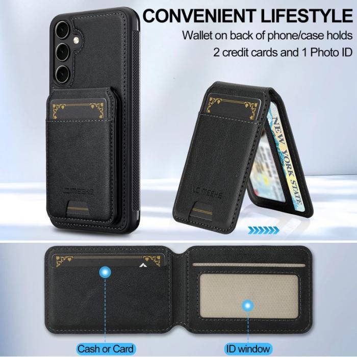 LC.imeeke - LC.IMEEKE L3 för Samsung Galaxy A17 5G Fodral KonstLäder - Svart