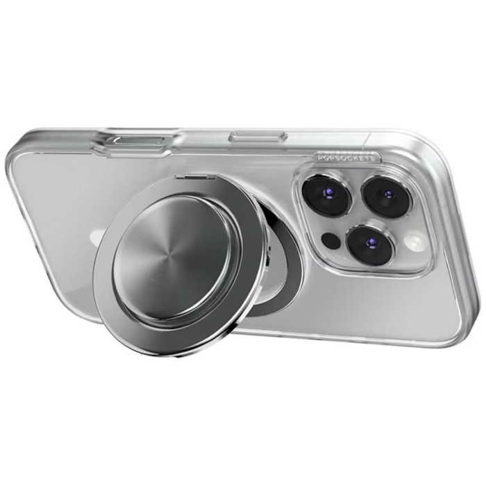 PopSockets - PopSockets MagSafe Popuphållare och Stativ Aluminium Radial - Silver