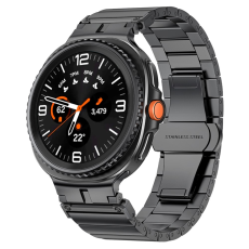 A-One Brand - Galaxy Watch 8/8 Classic (40/44/46mm) Armband Stainless Steel - Titanium Grå