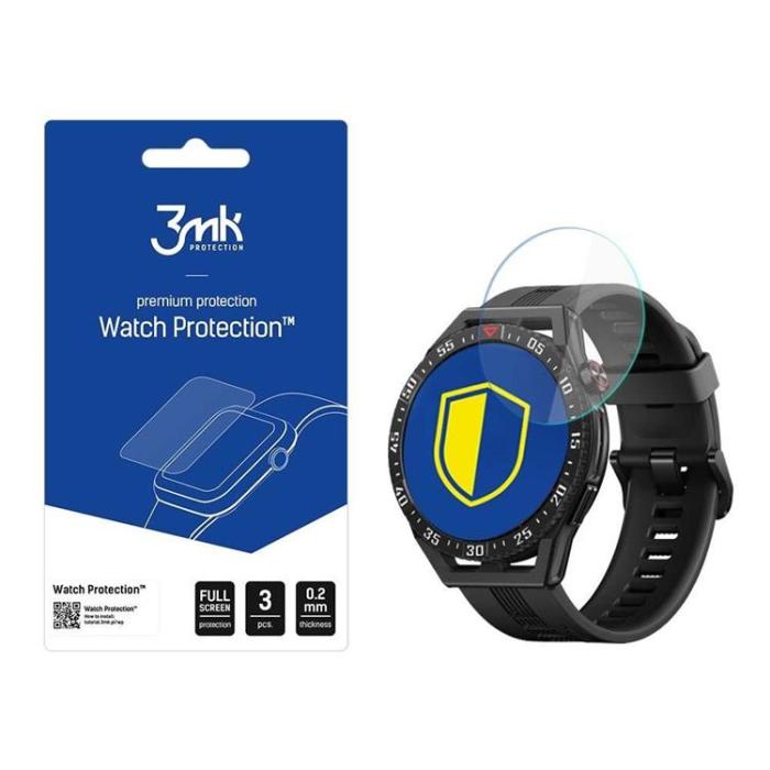UTGATT1 - 3MK Huawei Watch GT 3 46mm Härdat Glas Flexible Lite