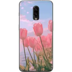 Gustaf - Mobilskal till OnePlus 6T med Rosa Tulpaner