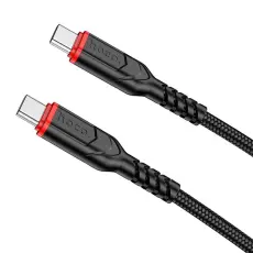 Hoco - HOCO USB-C till USB-C Kabel PD QC 3A 60W X59 1m - Svart
