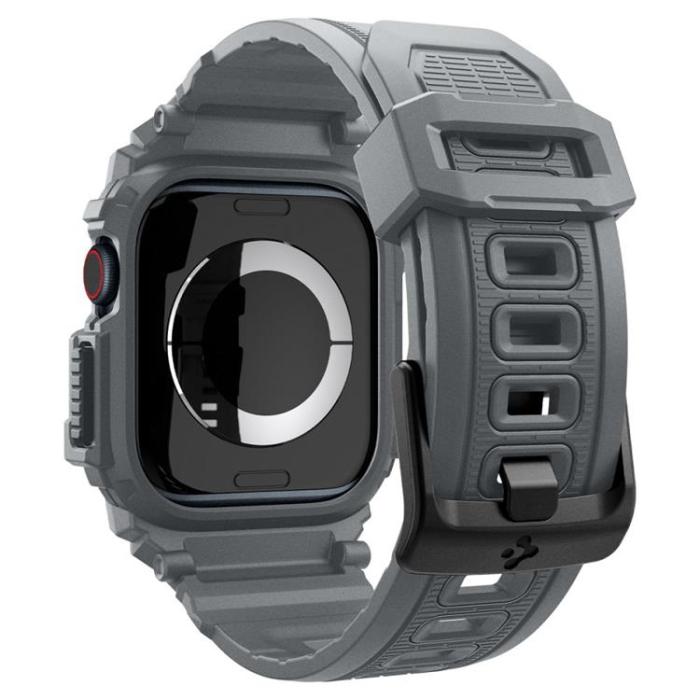 Spigen - Spigen Apple Watch 10 (46mm) Armband Rugged Armor Pro - Mörkgrå