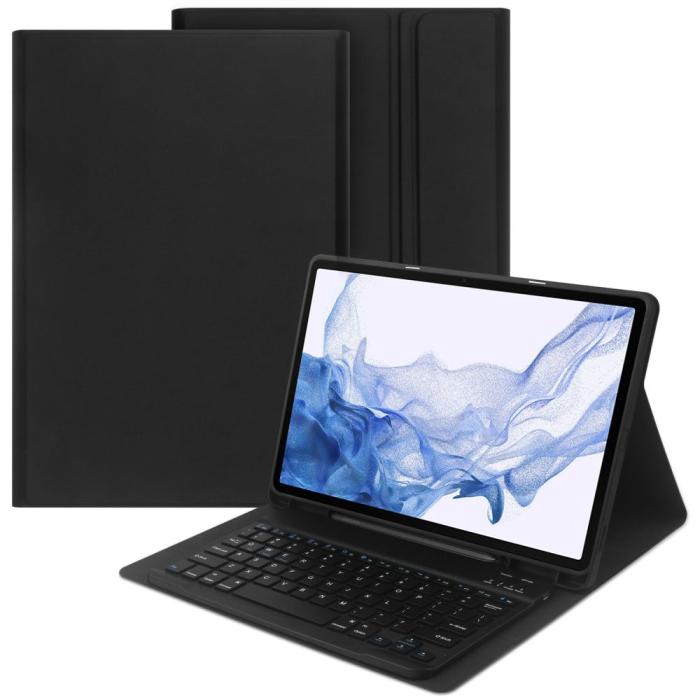 Tech-Protect - Tech-Protect Galaxy Tab S7 Plus/S8 Plus/S7 FE Fodral med Tangentbord - Svart