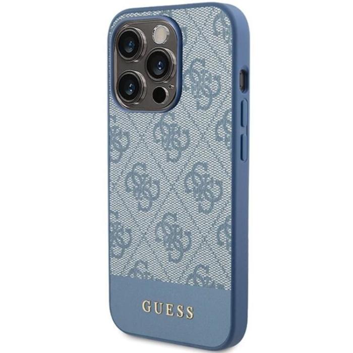 Guess - Guess iPhone 15 Pro Mobilskal Stripe Collection - Blå