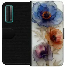 Gustaf - Pl&aring;nboksfodral till Huawei P smart 2021 med Silkesblommor