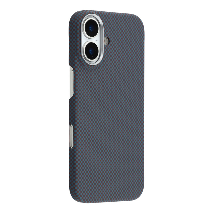 iPhone 17 Mobilskal MagSafe Carbon Fiber - Mörkblå/Vinröd | 2353 | AlltMobil
