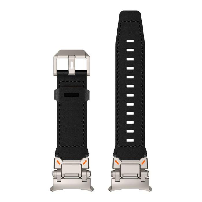 Boom of Sweden - Galaxy Watch Ultra (47mm) Armband Titanium Äkta Läder - Svart
