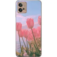 Gustaf - Mobilskal till Motorola Moto G32 med Rosa Tulpaner