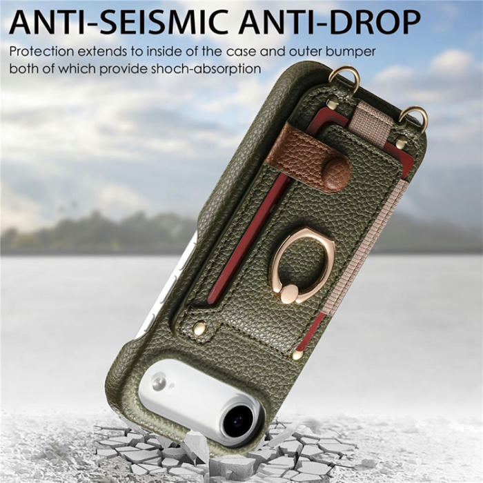 A-One Brand - iPhone Air Mobilskal med Korthållare Ring Kickstand