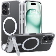 Torras - TORRAS iPhone 17 Mobilskal MagSafe Kickstand - Transparent