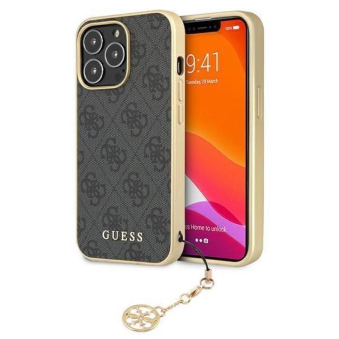 Guess - Guess iPhone 13 Pro Max Mobilskal Charms Collection - Grå