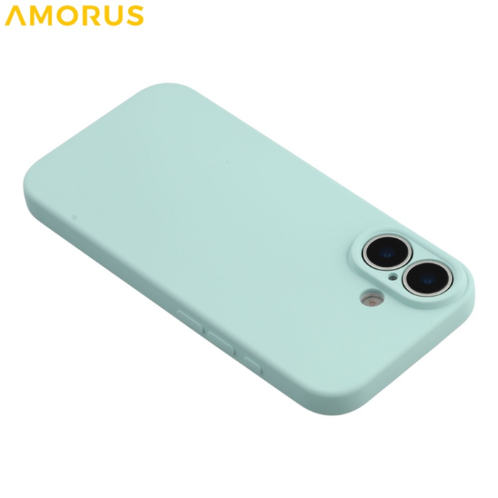 Amorus - AMORUS iPhone 17 Mobilskal Precise Cutouts TPU Fiber - Babyblå