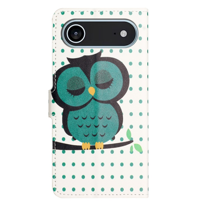 A-One Brand - iPhone Air Plånboksfodral Pattern Print - Prickar Uggla