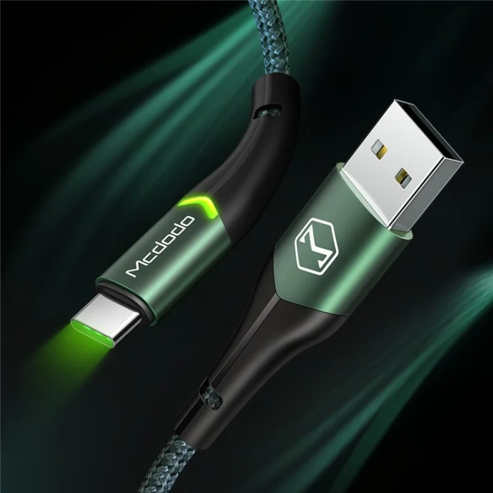 MCDODO - MCDODO USB-A - USB-C Kabel 1m MDD CA-7960 - Grön