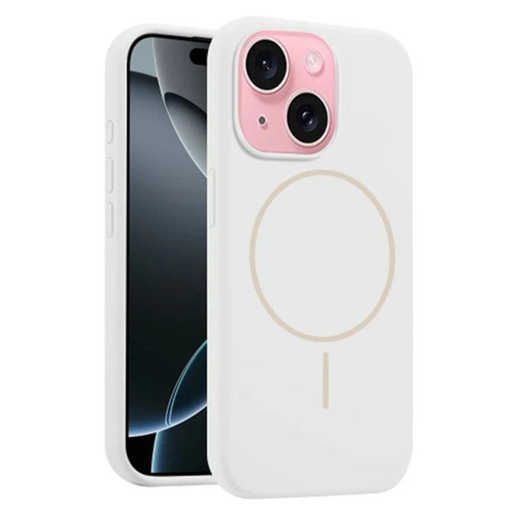 iPhone 14/13 Mobilskal MagSafe Silikon Anti Drop - Vit (Vit) | 2353 | AlltMobil