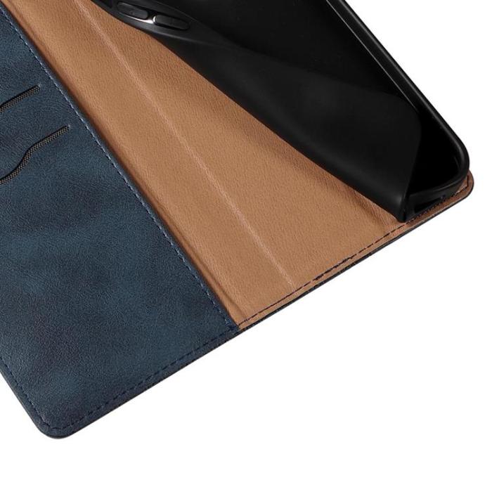 OEM - Galaxy S22 Ultra Plånboksfodral Magnet Strap - Blå