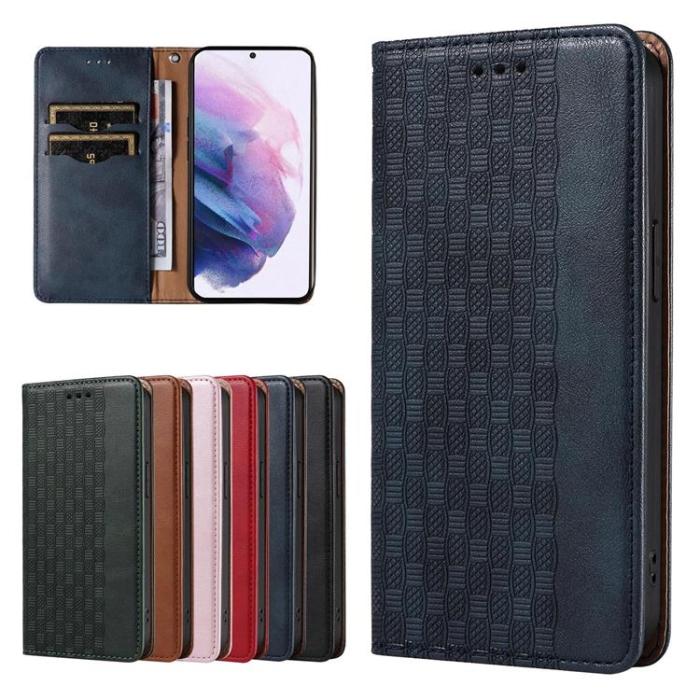 OEM - Galaxy S22 Ultra Plånboksfodral Magnet Strap - Blå