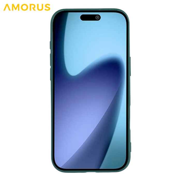 Amorus - AMORUS iPhone Air Mobilskal Precise Cutouts TPU Fiber - Armégrön
