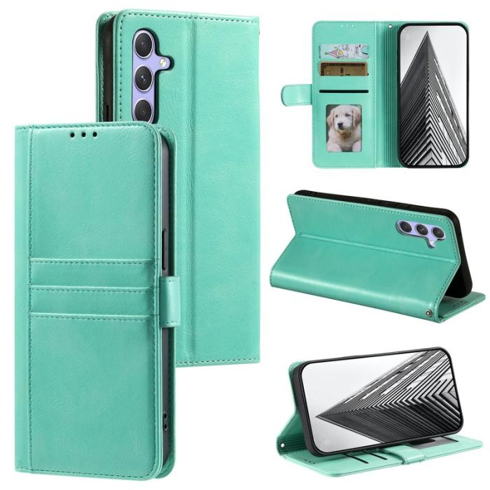 OEM - Samsung Galaxy S26 Plus Skal PU Läder 6 Kortfack - Mintgrön