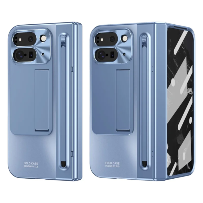 A-One Brand - Google Pixel 10 Pro Fold Mobilskal Kickstand Hinge PC - Blå