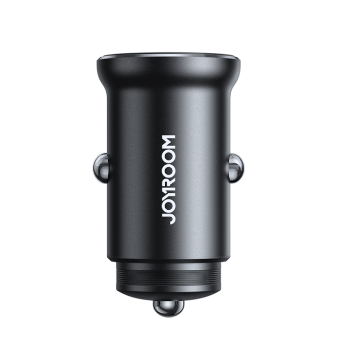 Joyroom - Joyroom Mini Metall Billaddare 30W 2x USB-C - Svart